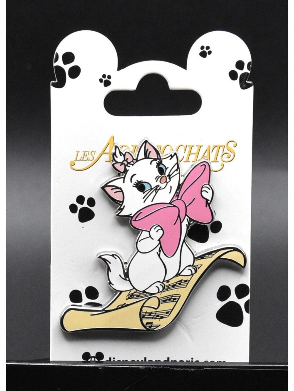 Disney DLP Paris Marie Cat Aristocats Sheet Music Pink Bow Pin (B2)